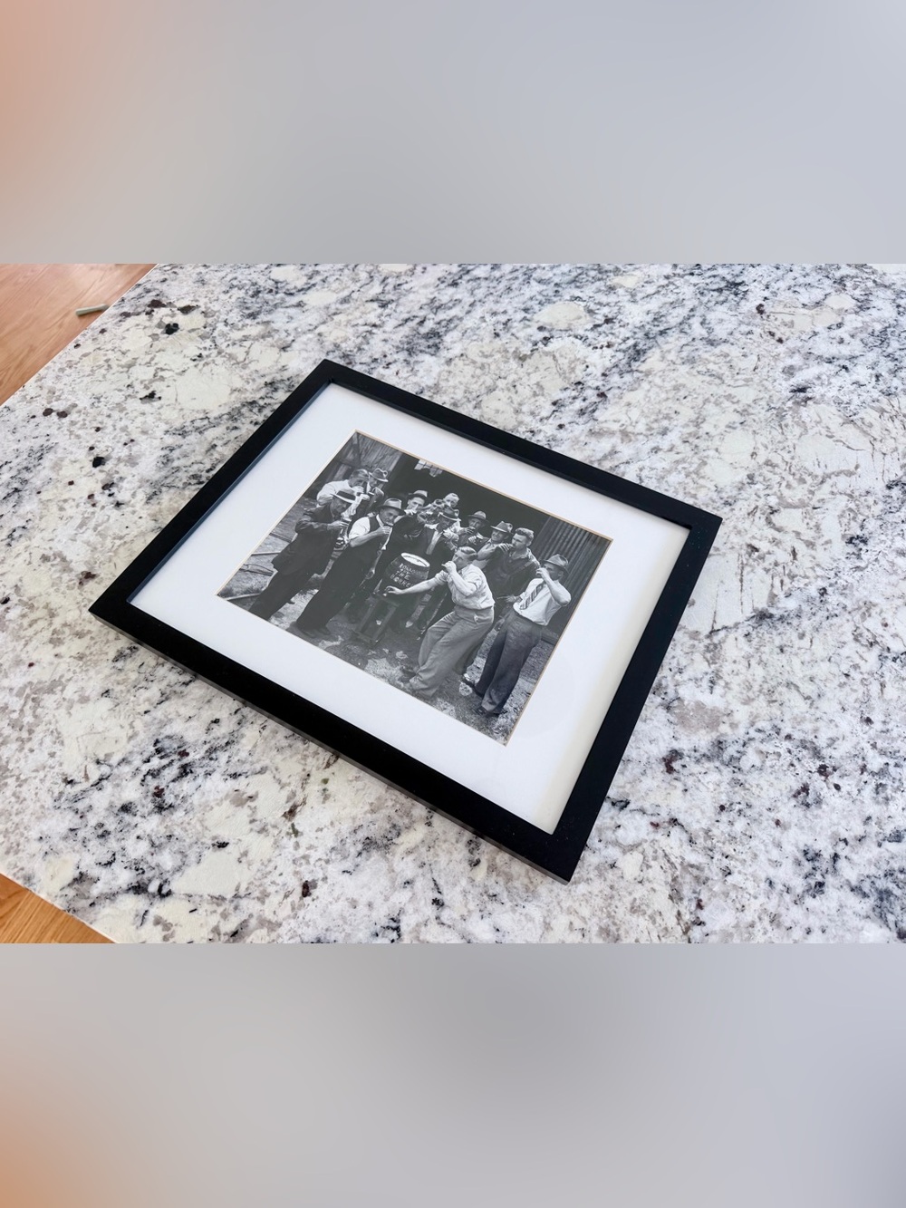 11x14 Framed 1920s Prohibition Photo: Men Drinking from Beer Barrel  - Wall Art!
